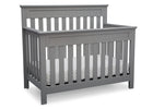 Delta Children Grey (026) Chalet 4-in-1 Crib, angled view, d3d 24-Chalet 4-in-1 Crib