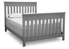 Delta Children Grey (026) Chalet 4-in-1 Crib, angled conversion to full size bed, d6d 27-Chalet 4-in-1 Crib