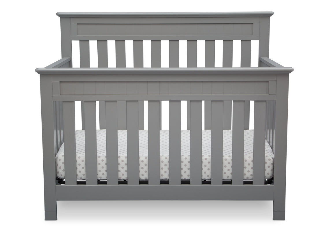 Delta Children Grey (026) Chalet 4-in-1 Crib, front view, d2d