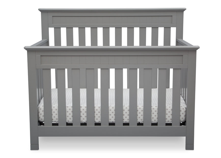 Delta Children Grey (026) Chalet 4-in-1 Crib, front view, d2d 23-Chalet 4-in-1 Crib