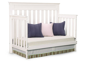 Delta Children White Ambiance (108) Chalet 4-in-1 Crib, Day Bed Conversion b3b 18-Chalet 4-in-1 Crib