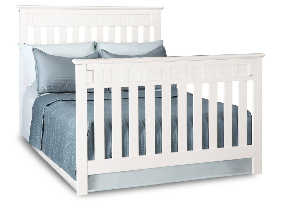 Delta Children White Ambiance (108) Chalet 4-in-1 Crib, Full-Size Bed Conversion b4b 20-Chalet 4-in-1 Crib