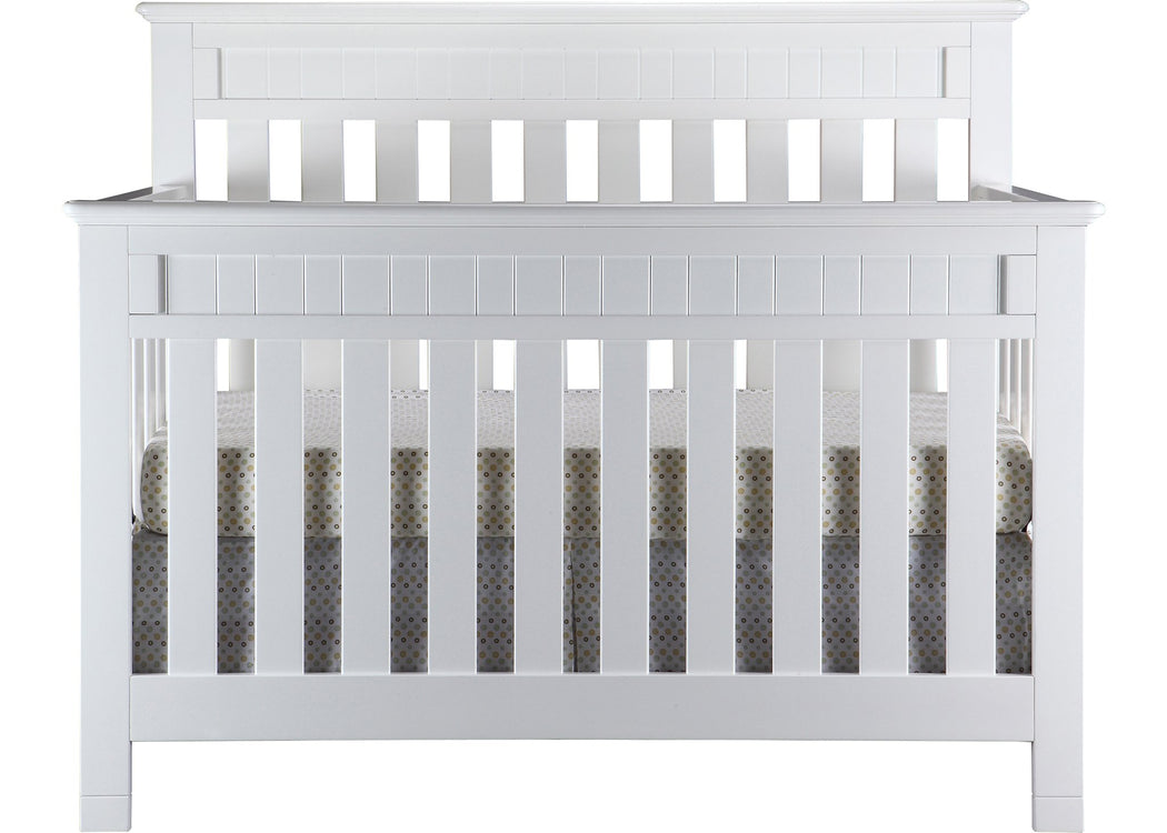 Delta Children White Ambiance (108) Chalet 4-in-1 Crib, Front View b2b