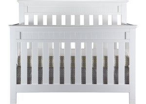 Delta Children White Ambiance (108) Chalet 4-in-1 Crib, Front View b2b 2-Chalet 4-in-1 Crib