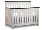Delta Children White Ambiance/Dark Chocolate (127) Chalet 4-in-1, Crib Conversion c2c 12-Chalet 4-in-1 Crib