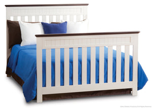 Delta Children White Ambiance/Dark Chocolate (127) Chalet 4-in-1, Full-Size Bed Conversion c5c 26-Chalet 4-in-1 Crib