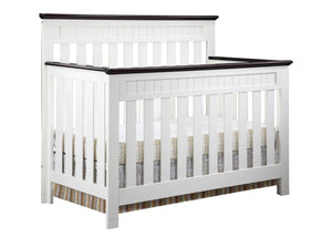 White Ambiance/Dark Chocolate (127) 23-Chalet 4-in-1 Crib