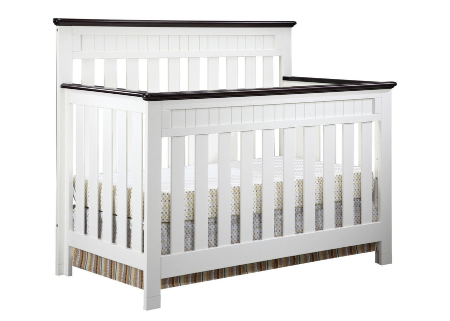 White Ambiance/Dark Chocolate (127) 13-Chalet 4-in-1 Crib