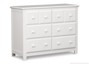 Delta Children White Ambiance (108) Chalet 6 Drawer Dresser Side View a2a 2-Chalet 6 Drawer Dresser