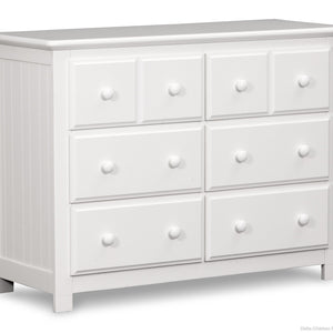 Delta Children White Ambiance (108) Chalet 6 Drawer Dresser Side View a2a 19-Chalet 6 Drawer Dresser