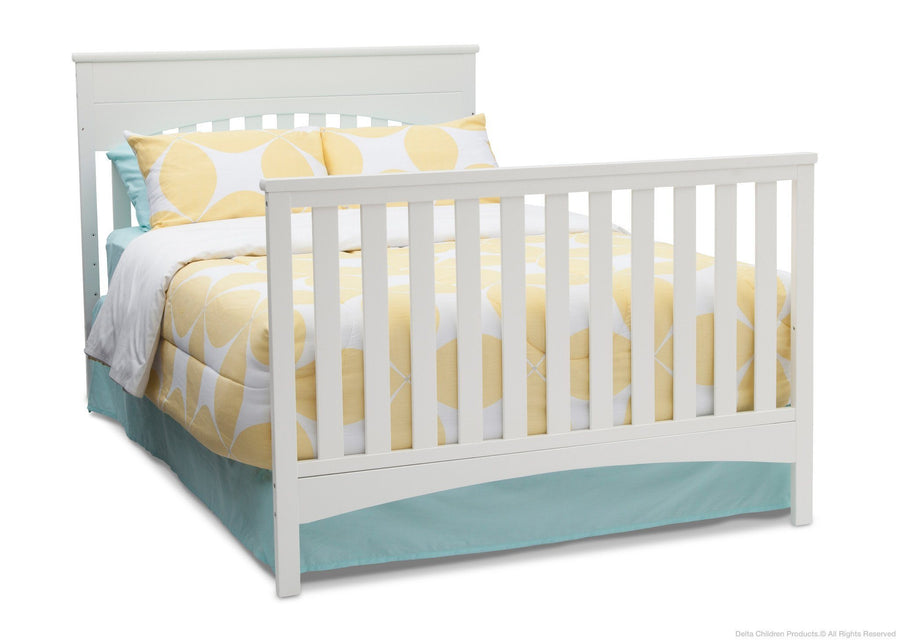 Delta Children White Ambiance (108) Bennington Lifestyle 4-in-1 Crib, Full-Size Bed Conversion a6a 5-Bennington Lifestyle 4-in-1 Crib