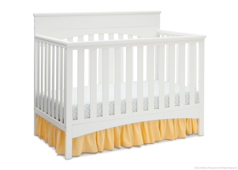 Delta Children White Ambiance (108) Bennington Lifestyle 4-in-1 Crib, Crib Conversion 10-Bennington Lifestyle 4-in-1 Crib