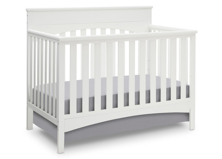Delta Children White Ambiance (108) Bennington Lifestyle 4-in-1 Crib, Crib Conversion a3a 1-Bennington Lifestyle 4-in-1 Crib
