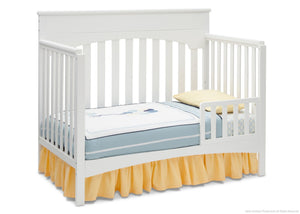 Delta Children White Ambiance (108) Bennington Lifestyle 4-in-1 Crib, Toddler Bed Conversion a4a 4-Bennington Lifestyle 4-in-1 Crib