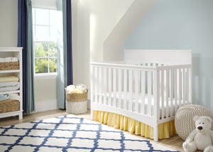 Delta Children White Ambiance (108) Bennington Lifestyle 4-in-1 Crib, Crib Conversion in Setting a1a 12-Bennington Lifestyle 4-in-1 Crib