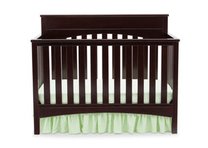 Delta Children Dark Chocolate (207) Bennington Lifestyle 4-in-1 Crib, Crib Conversion Front View b1b 1-Bennington Lifestyle 4-in-1 Crib