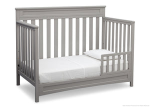 Delta Children Grey (026) Geneva 4-in-1 Crib, Toddler Bed Conversion with Toddler Guardrail a5a 6-Geneva 4-in-1 Crib