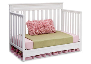 Delta Children White (100) Geneva 4-in-1 Crib, Day Bed Conversion b4b 12-Geneva 4-in-1 Crib