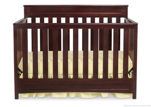 Delta Children Dark Chocolate (207) Geneva 4-in-1 Crib, Front View c1c 2-Geneva 4-in-1 Crib