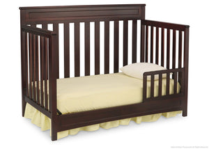 Delta Children Dark Chocolate (207) Geneva 4-in-1 Crib, Toddler Bed Conversion with Toddler Guardrail c3c 15-Geneva 4-in-1 Crib