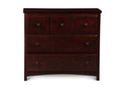 Delta Children Espresso Cherry (205) 3 Drawer Dresser (74103), Front View, d2d 7-3 Drawer Dresser