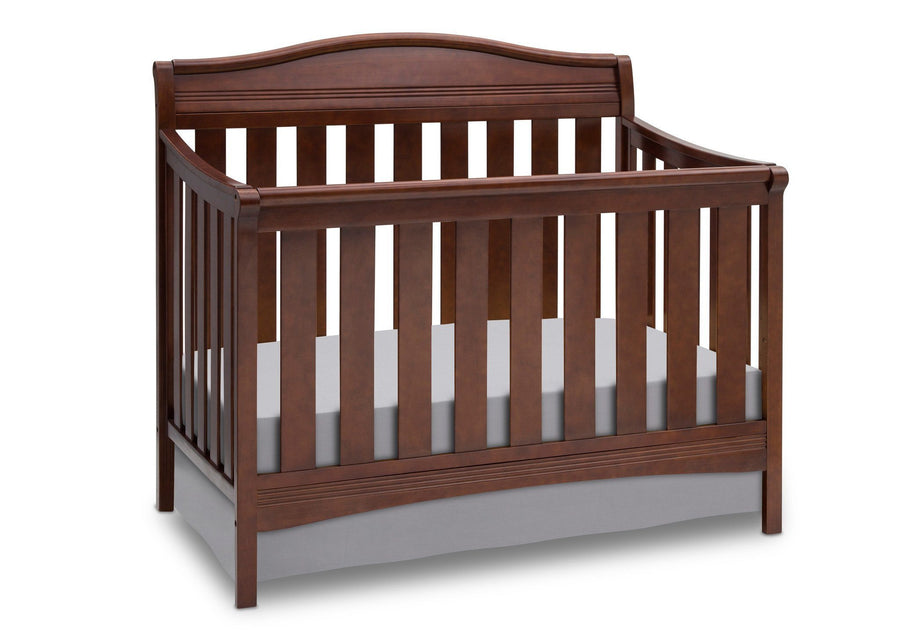 Delta Children Espresso Truffle (208) Summit 4-in-1 Crib, Crib Conversion a3a 1-Summit 4-in-1 Crib