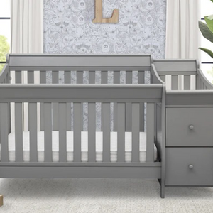 Bentley S Convertible Crib and Changer Grey 20-Bentley Crib and Changer Collection