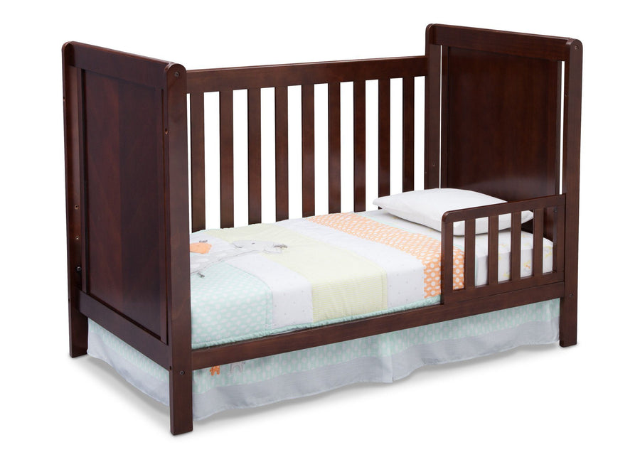 Delta Children Chocolate (204) Cypress 4-in-1 Crib, Toddler Bed Conversion with Toddler Guard Rail b5b 4-Cypress 4-in-1 Crib