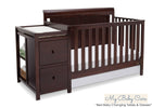 Delta Children Vintage Espresso (616) Chatham Crib 'N' Changer, With Seal a6a 7-Chatham Crib N Changer