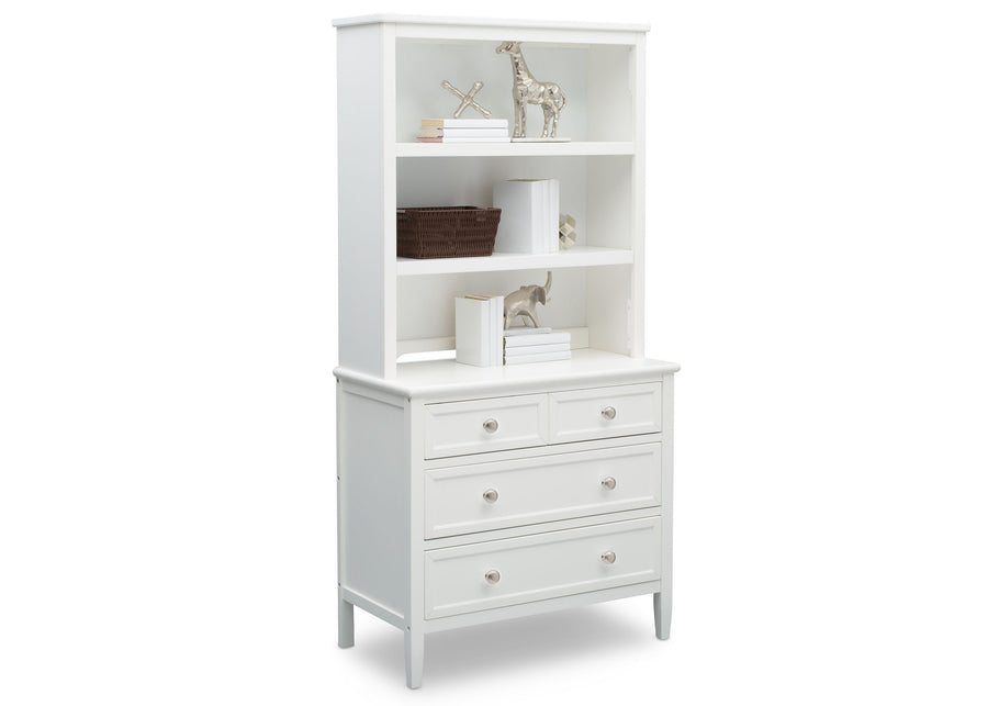 Bianca White (130) 8-Classic Bookcase/Hutch