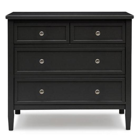 DCB: Black (001) 4-Classic 3 Drawer Dresser