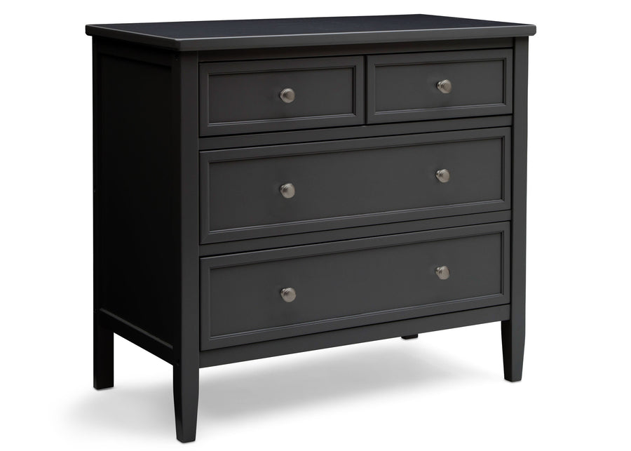 Delta Children Black (001) Epic 3 Drawer Dresser Side View e2e 4-Epic 3 Drawer Dresser