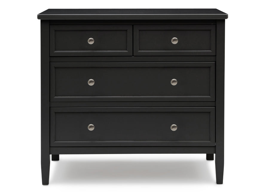 Delta Children Black (001) Epic 3 Drawer Dresser Front View e2e 5-Epic 3 Drawer Dresser