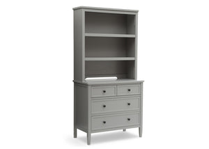 Delta Children Grey (026) Epic Bookcase/Hutch Front View with Dresser a5a 4-Classic Bookcase/Hutch