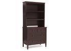 Delta Children Chocolate (204) Epic Hutch with Dresser Right View c5c 18-Classic Bookcase/Hutch