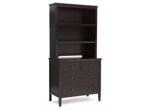 Delta Children Dark Chocolate (207) Epic Hutch with Dresser Side View d5d 11-Classic Bookcase/Hutch