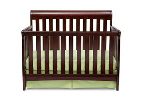 Delta Children Black Cherry Espresso (607) Marquis 4-in-1 Crib, Crib Conversion, Front View b1b 1-Marquis 4-in-1 Crib