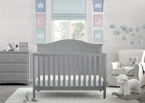 Grey (026) 13-Madrid 5-in-1 Convertible Crib