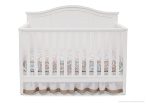 Delta Children White (100) Madrid 4-in-1 Crib, Front Crib Silo View 4-Madrid 5-in-1 Convertible Crib