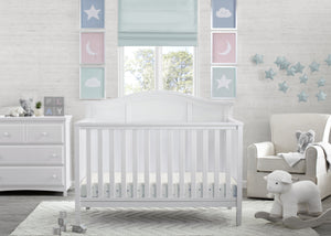 White (100) 0-Madrid 5-in-1 Convertible Crib