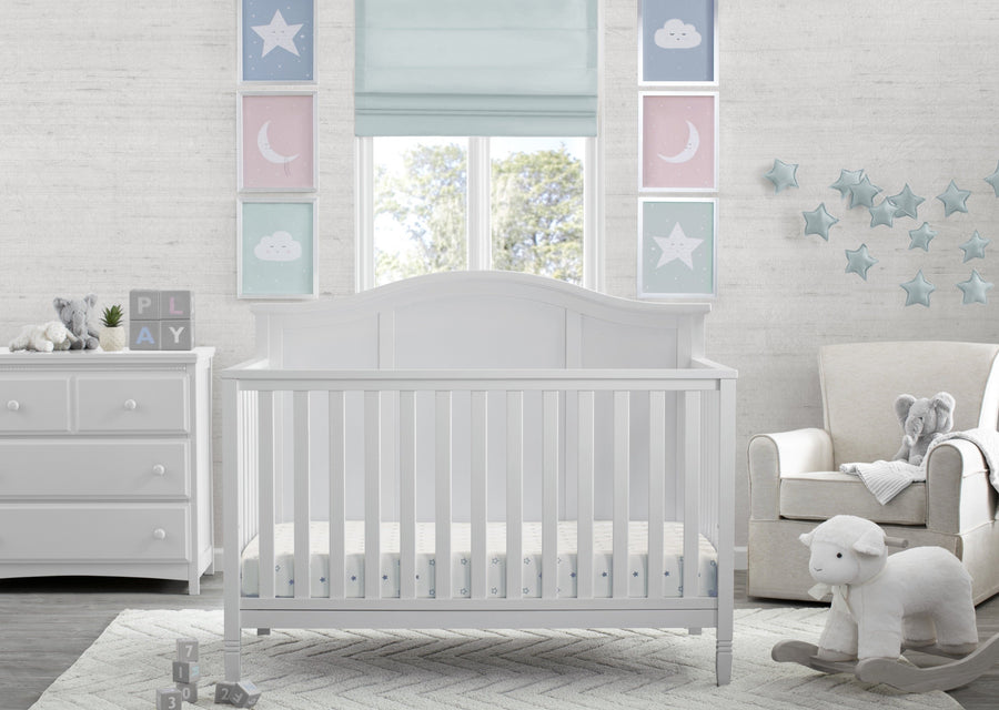 Bianca White (130) 7730-130 1-Madrid 5-in-1 Convertible Crib