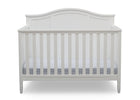DCB: Delta Children Bianca White (130) Madrid 4-in-1 Crib, Front Crib Silo View 3-Madrid 5-in-1 Convertible Crib