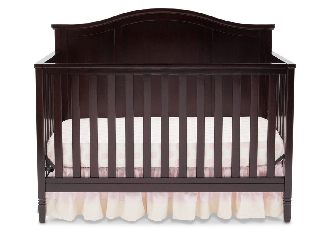 DCB: Delta Children Dark Chocolate (207) Madrid 4-in-1 Crib, Front Crib Silo View
