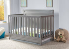 Delta Children Grey (026) Prescott 4-in-1 Crib, Crib Conversion, Detailed View a1a 1-Princeton / Prescott 4-in-1 Crib