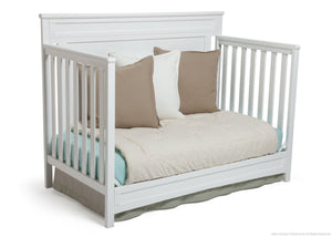Delta Children White (100) Princeton 4-in-1 Crib, Day Bed Conversion b4b 5-Princeton / Prescott 4-in-1 Crib