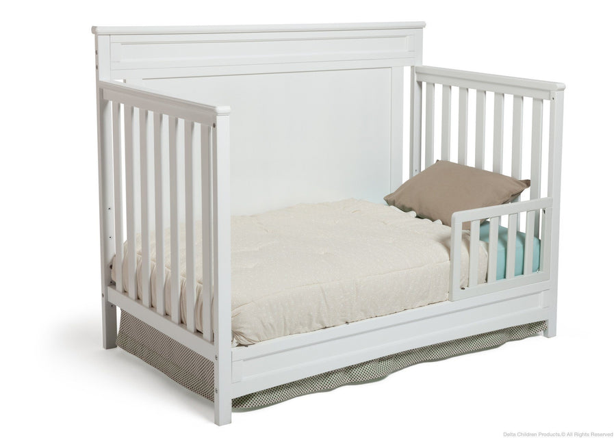 Delta Children White (100) Princeton 4-in-1 Crib, Toddler Bed Conversion b3b 9-Princeton / Prescott 4-in-1 Crib