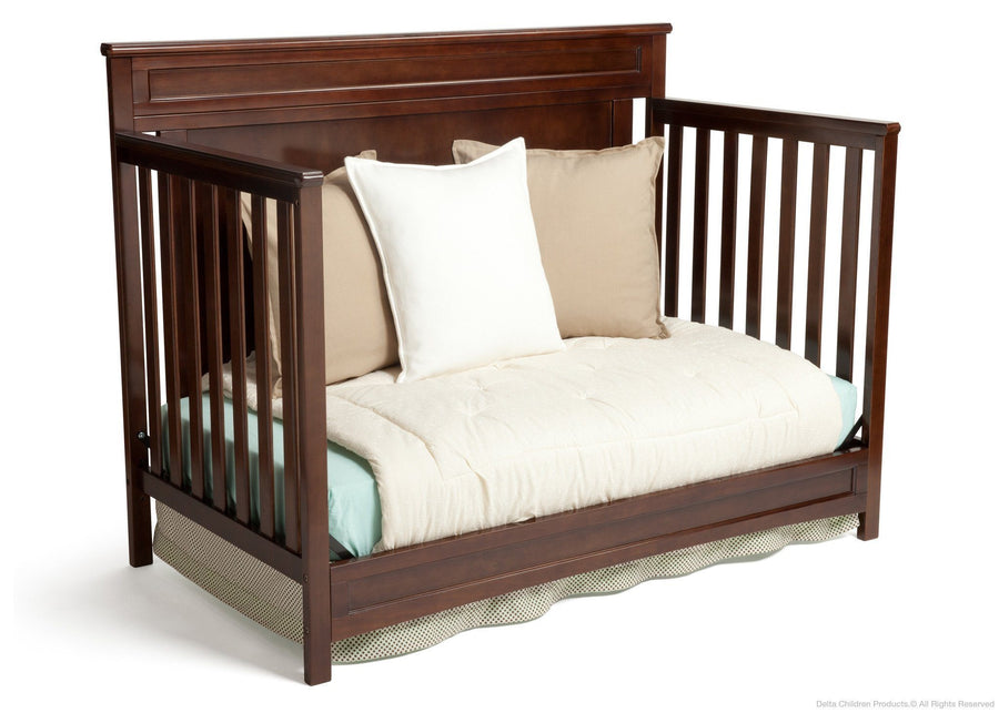 Delta Children Dark Chocolate (207) Princeton 4-in-1 Crib, Day Bed Conversion c4c 15-Princeton / Prescott 4-in-1 Crib