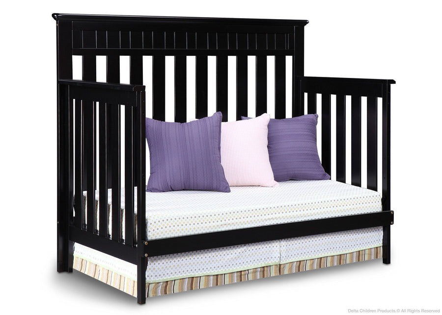 Delta Children Black (001) Chalet 4-in-1, Day Bed Conversion a4a 3-Chalet 4-in-1 Crib