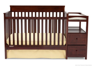 Delta Children Black Cherry Espresso (607) Houston Classic Crib 'N' Changer, Front View b1b 0-Houston Classic Crib N Changer