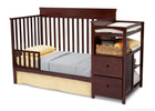 Delta Children Black Cherry Espresso (607) Houston Classic Crib 'N' Changer, Toddler Bed Conversion b3b 2-Houston Classic Crib N Changer